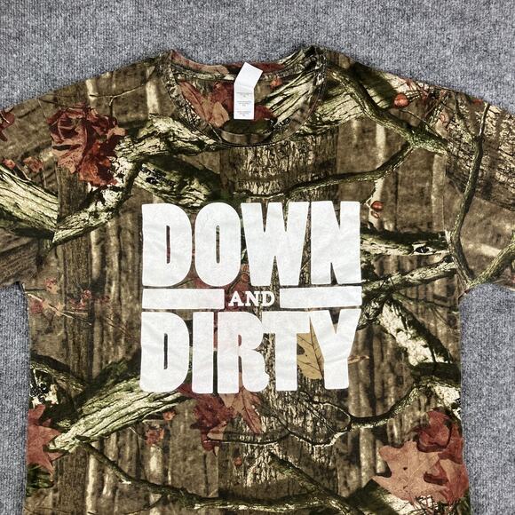 Code V T-Shirt Mens XL Camo Down and Dirty Graphic Hunting Outdoor Tee - Picture 1 of 8